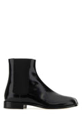 Maison Margiela Men Black Leather Tabi Ankle Boots