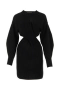 Alexander Mcqueen Women Black Wool Blend Dress