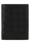 Bottega Veneta Men Black Leather Wallet
