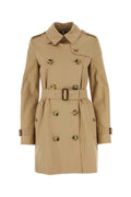 Burberry Women Beige Gabardine Trench Coat