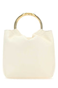 Valentino Garavani Women Ivory Leather Bucket Bag