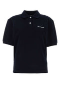 Miu Miu Women Dark Blue Piquet Polo Shirt