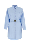 Miu Miu Women Light Blue Poplin Shirt Dress