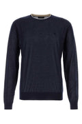 Prada Men Navy Blue Cashmere Blend Sweater
