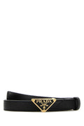 Prada Women Black Leather Belt