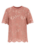 Dolce & Gabbana Women Pink Lace T-Shirt