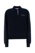 Miu Miu Women Midnight Blue Cashmere Polo Shirt