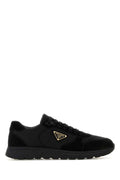 Prada Men Black Re-Nylon And Suede Prax Sneakers