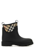 Burberry Women Black Rubber Marsh Stamp Ankle Boots