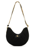 Burberry Women Black Nylon Horseshoe Crossbody Bag