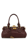 Chloe Women Chocolate Leather Paddington Shoulder Bag