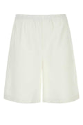 Gucci Men White Linen Bermuda Shorts