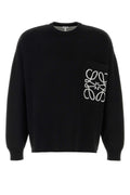 Loewe Men Black Cotton Blend Sweater