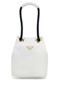 Prada Women White Re-Nylon Prada Mariner Bucket Bag