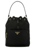 Prada Women Black Re-Nylon Duet Bucket Bag