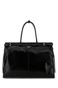 Prada Men Black Leather Large Shopping Bag