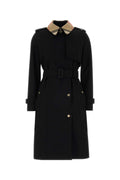 Burberry Women Black Cotton Trench Coat