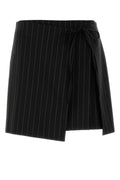 Sportmax Women Embroidered Stretch Wool Blend Fatti Mini Skirt