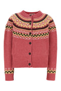 Miu Miu Women Dark Pink Wool Oversize Cardigan