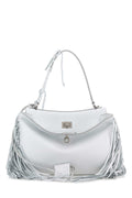 Balenciaga Women Chalk Leather Small Rodeo Handbag