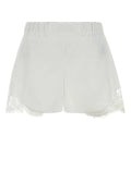 Versace Women White Poplin Shorts