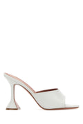 Amina Muaddi Women White Nappa Leather Lupita Mules