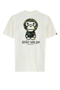 Bape Men White Cotton 1St Camp Baby Milo T-Shirt