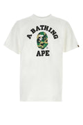 Bape Men White Cotton Abc Camo Collage T-Shirt