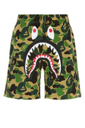 Bape Men Printed Cotton Abc Camo Shark Bermuda Shorts