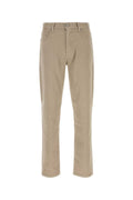Zegna Men Beige Stretch Linen Blend Pant