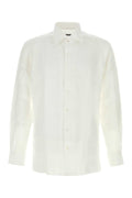 Zegna Men White Linen Shirt