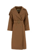 Herno Women Brown Cotton Blend Trench Coat