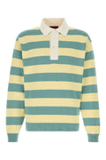 Gucci Men Embroidered Silk Blend Polo Shirt