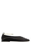 Jil Sander Women Black Leather Ring Ballerinas