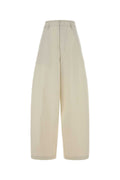 Lemaire Women Ivory Cotton Wide-Leg Pant