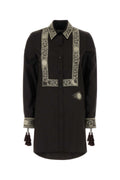Burberry Women Chocolate Silk Shirt Dress