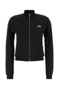 Diesel Women Black Cotton Sweatshirt