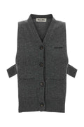 Miu Miu Women Dark Grey Cashmere Vest