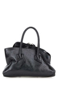 The Attico Women Charcoal Leather Mini La Passeggiata Handbag