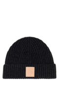 Loewe Men Black Cashmere Beanie Hat