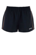 Miu Miu Women Midnight Blue Mohair Blend Shorts