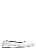 A.P.C. Women Silver Leather Juliet Ballerinas