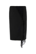 Alexander Mcqueen Women Black Wool Skirt