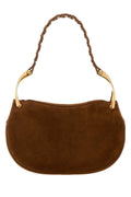 Alexander Mcqueen Women Brown Suede Wishbone Shoulder Bag