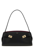 Salvatore Ferragamo Women Black Leather Hug Shoulder Bag