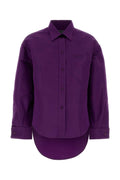 Balenciaga Women Purple Silk Shirt