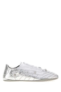 Balenciaga Women Silver Leather City Sneakers