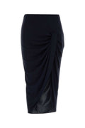 Stella Mccartney Women Midnight Blue Viscose Skirt