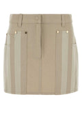 Fendi Women Beige Drill Mini Skirt