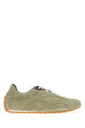 Bottega Veneta Women Sage Green Suede Orbit Flash Sneakers